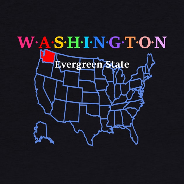 Washington, USA. Evergreen State. (With Map) by Koolstudio